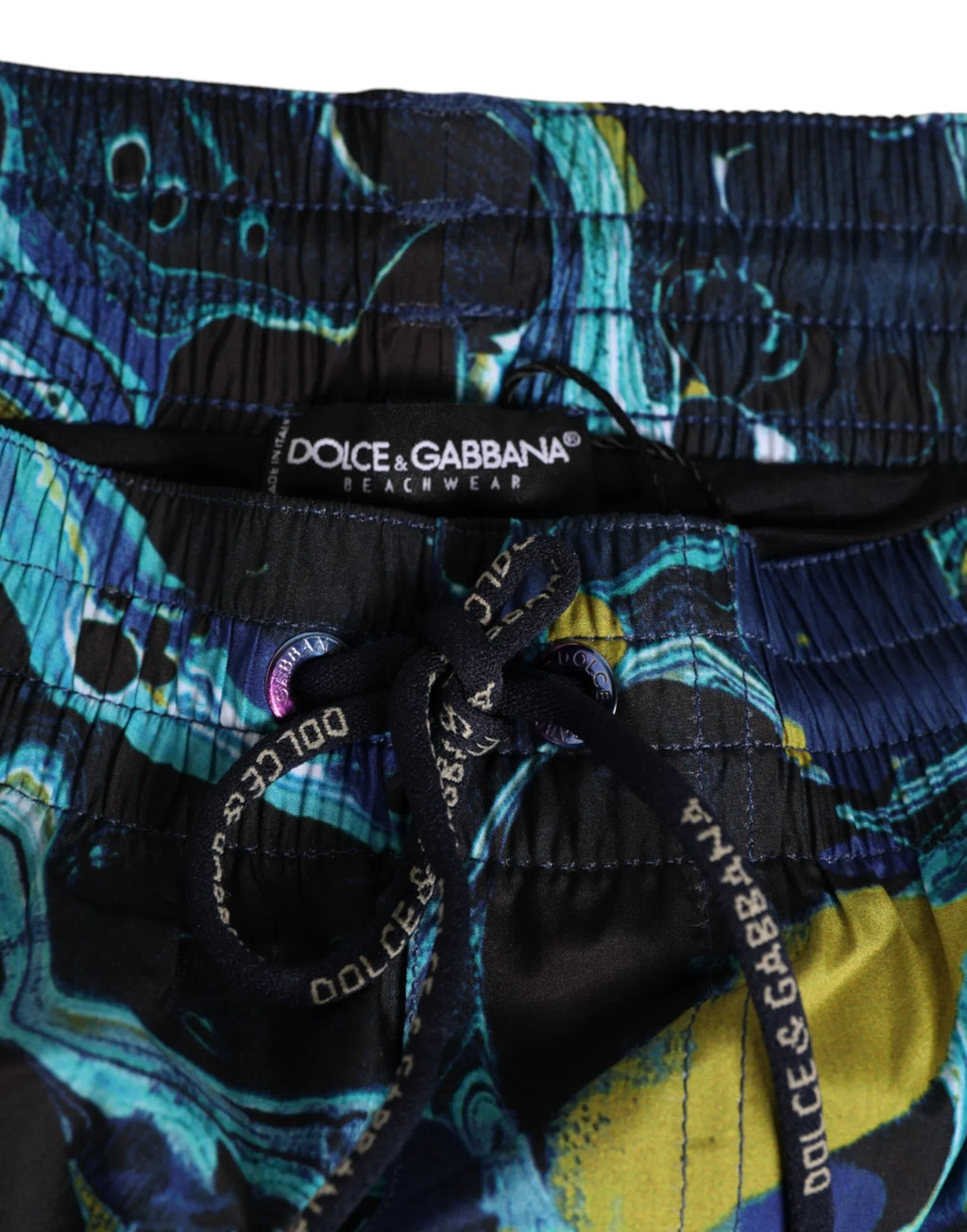 Dolce & Gabbana Blue Marble Print Logo Men Boxer Short Swimwear - Zeiniez