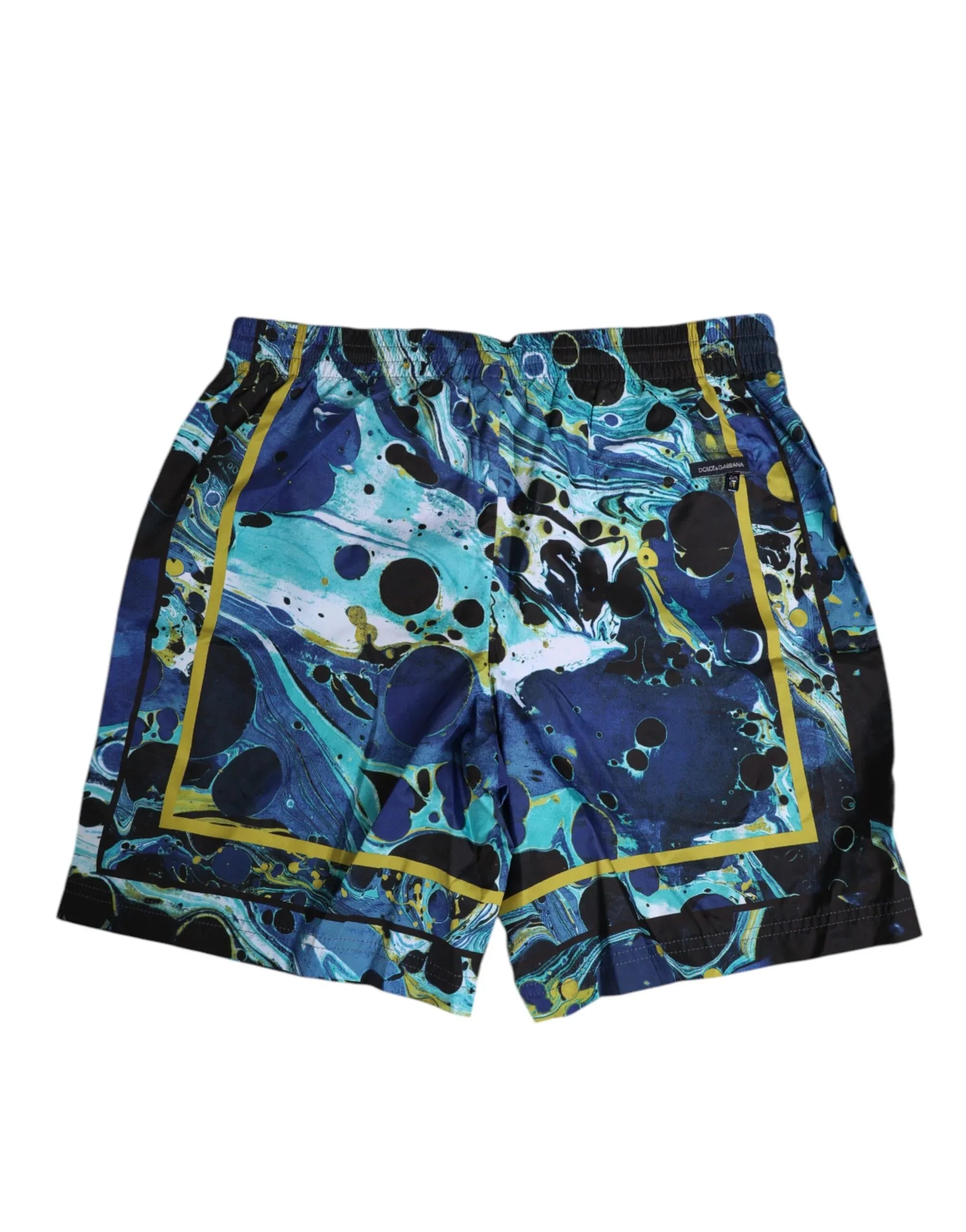 Dolce & Gabbana Blue Marble Print Logo Men Boxer Short Swimwear - Zeiniez