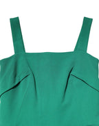 Dolce & Gabbana Dark Green Sleeveless Rayon Bodycon Dress - Zeiniez