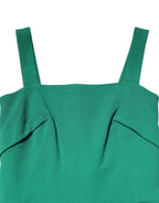Dolce & Gabbana Dark Green Sleeveless Rayon Bodycon Dress
