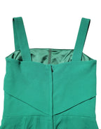 Dolce & Gabbana Dark Green Sleeveless Rayon Bodycon Dress - Zeiniez