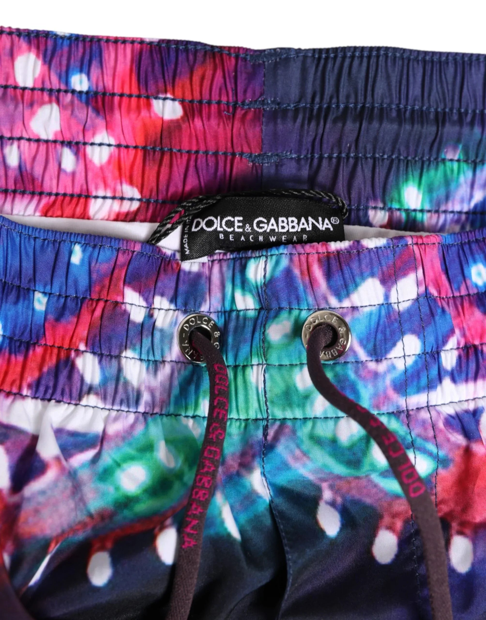 Dolce & Gabbana Multicolor Neon Print Polyester Shorts Swimwear - Zeiniez