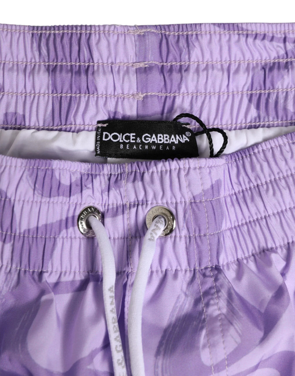 Dolce & Gabbana Purple DG Logo Print Nylon Men Shorts Swimwear - Zeiniez