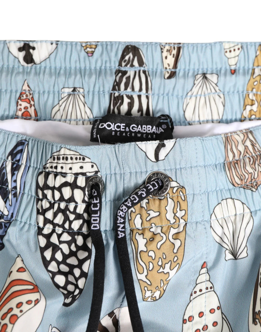 Dolce & Gabbana Blue Seashell Print Nylon Men Shorts Swimwear - Zeiniez