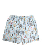 Dolce & Gabbana Blue Seashell Print Nylon Men Shorts Swimwear - Zeiniez