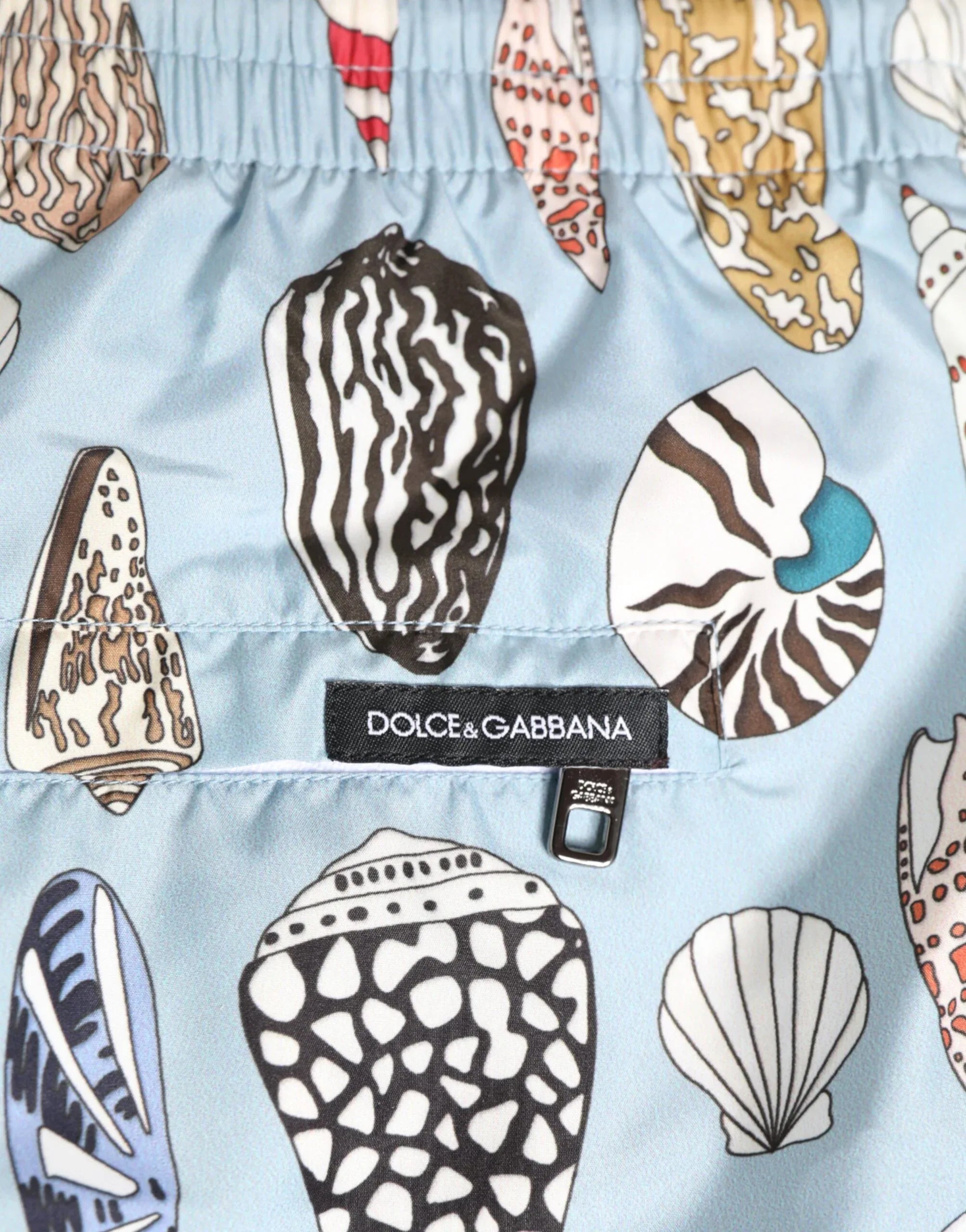 Dolce & Gabbana Blue Seashell Print Nylon Men Shorts Swimwear - Zeiniez
