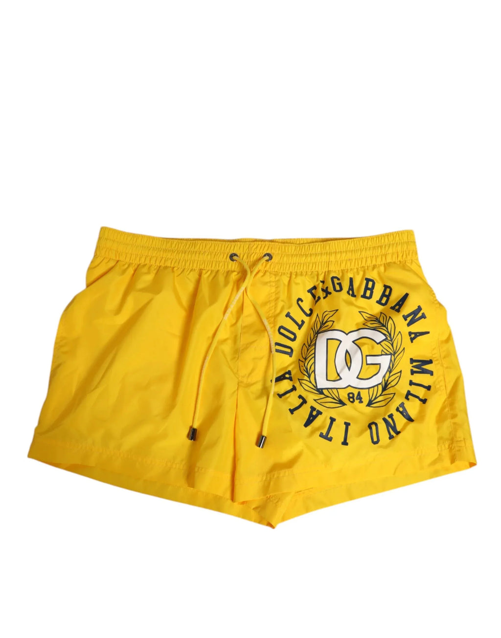 Dolce & Gabbana Yellow Nylon Logo Print Men Boxer Short Swimwear - Zeiniez