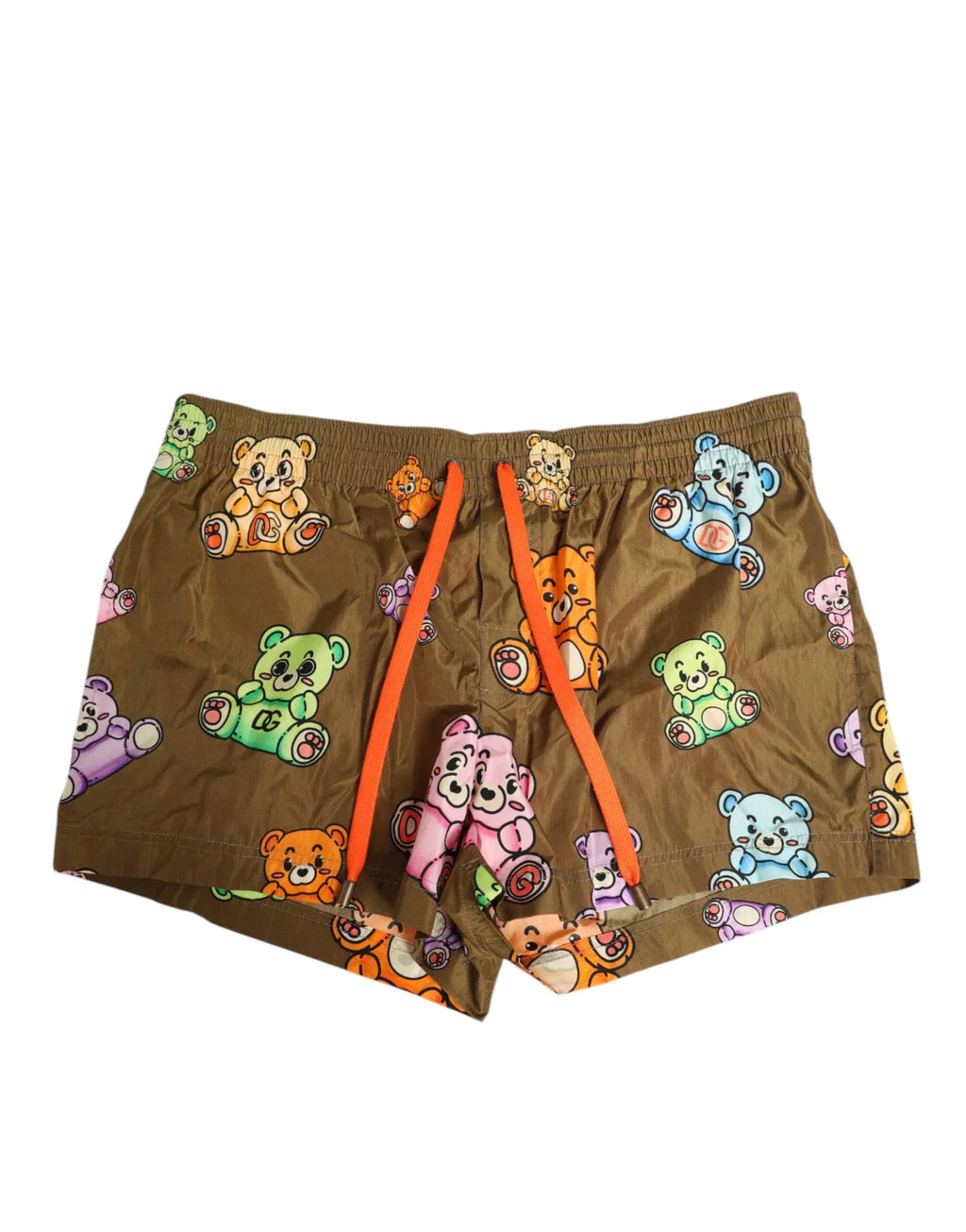 Dolce & Gabbana Brown Multicolor Teddy Bear Men Shorts Swimwear - Zeiniez