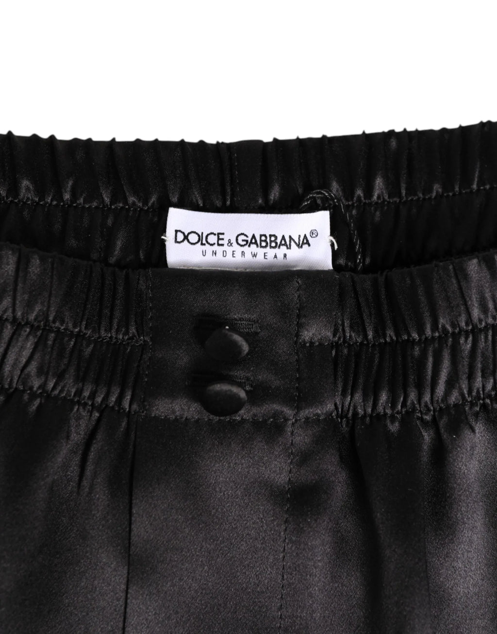 Dolce & Gabbana Black Silk Satin Elastic Men Boxer Short Swimwear - Zeiniez