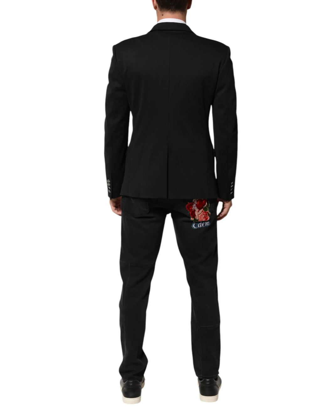 Dolce & Gabbana Dark Blue Cotton Men Jacket Coat Blazer Suit - Zeiniez