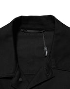 Dolce & Gabbana Black Cotton Denim Stretch Giubbotto Jacket - Zeiniez