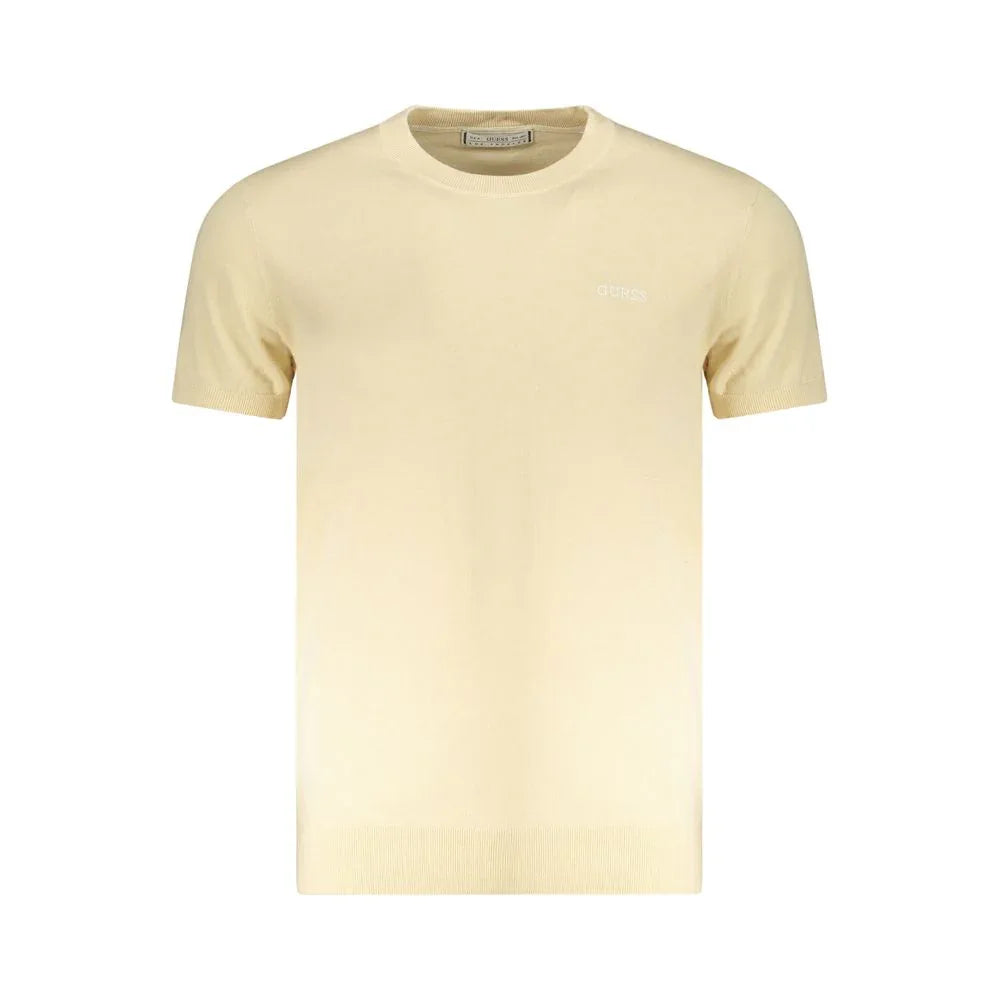 Guess Jeans Beige Cotton Men's T-Shirt - Zeiniez