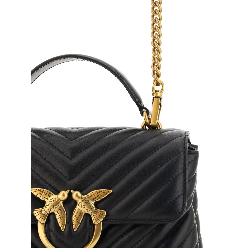 PINKO Black Calf Leather Bos Taurus Handbag - Zeiniez