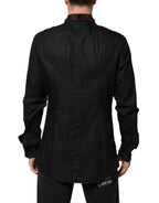 Dolce & Gabbana Black Cotton Embellished Collar Men’s Shirt - Zeiniez