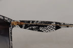 Dolce & Gabbana DG4190 Black Lace Acetate Crystal Round Sunglasses - Zeiniez