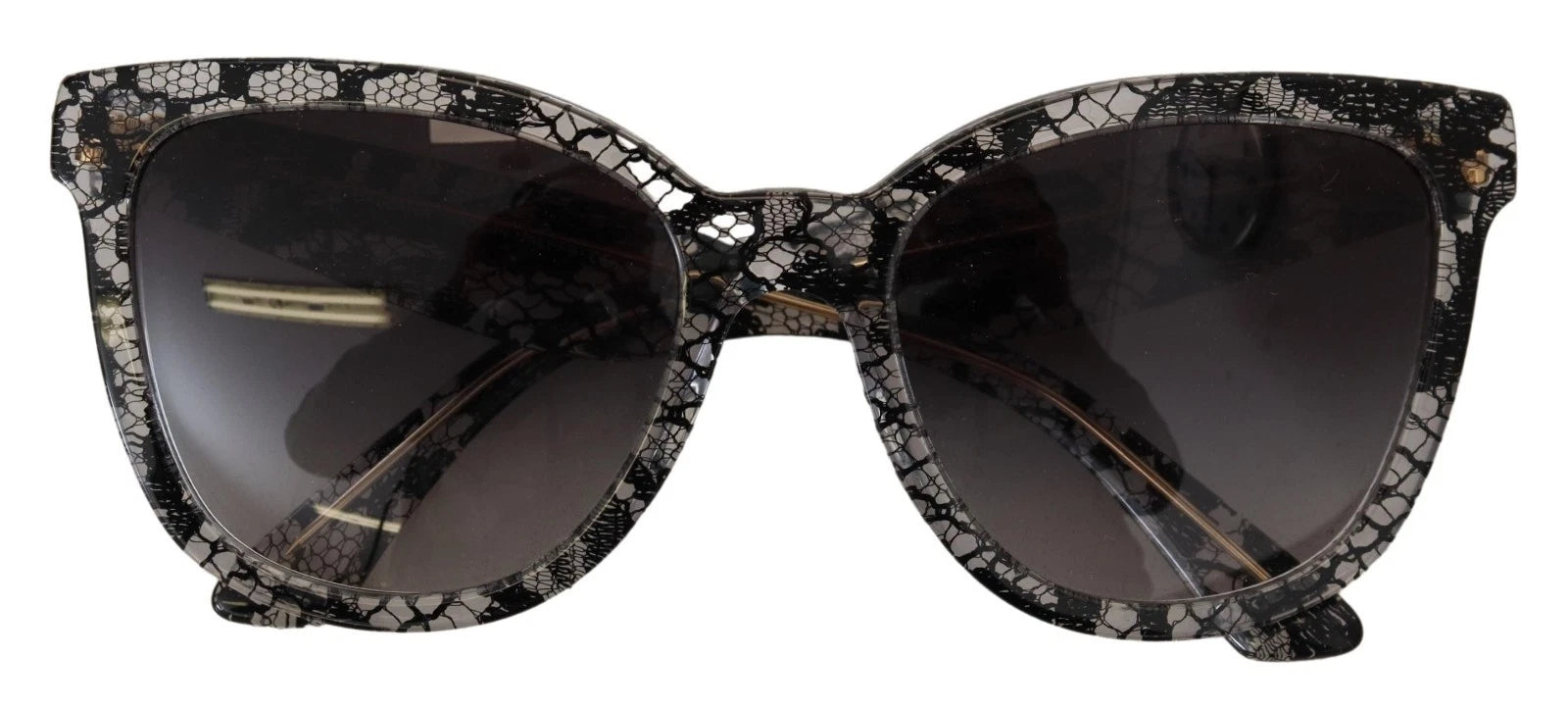 Dolce & Gabbana DG4190 Black Lace Acetate Crystal Round Sunglasses - Zeiniez