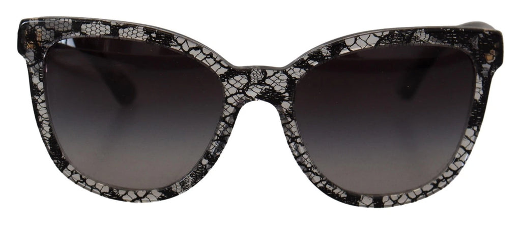Dolce & Gabbana DG4190 Black Lace Acetate Crystal Round Sunglasses - Zeiniez