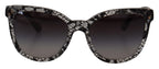 Dolce & Gabbana DG4190 Black Lace Acetate Crystal Round Sunglasses - Zeiniez