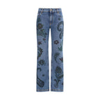 Etro Blue Cotton Flared Jeans - Zeiniez