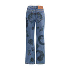 Etro Blue Cotton Flared Jeans - Zeiniez