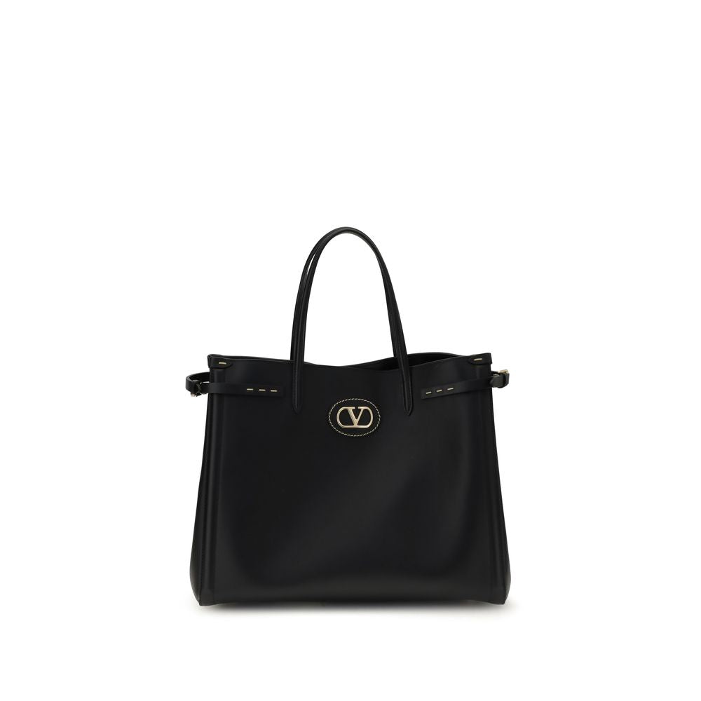 Valentino Garavani Black Calf Leather Bos Taurus Handbag - Zeiniez