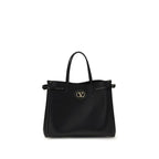 Valentino Garavani Black Calf Leather Bos Taurus Handbag - Zeiniez