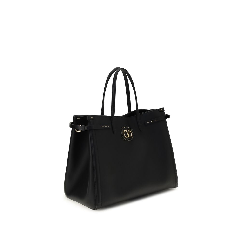 Valentino Garavani Black Calf Leather Bos Taurus Handbag - Zeiniez