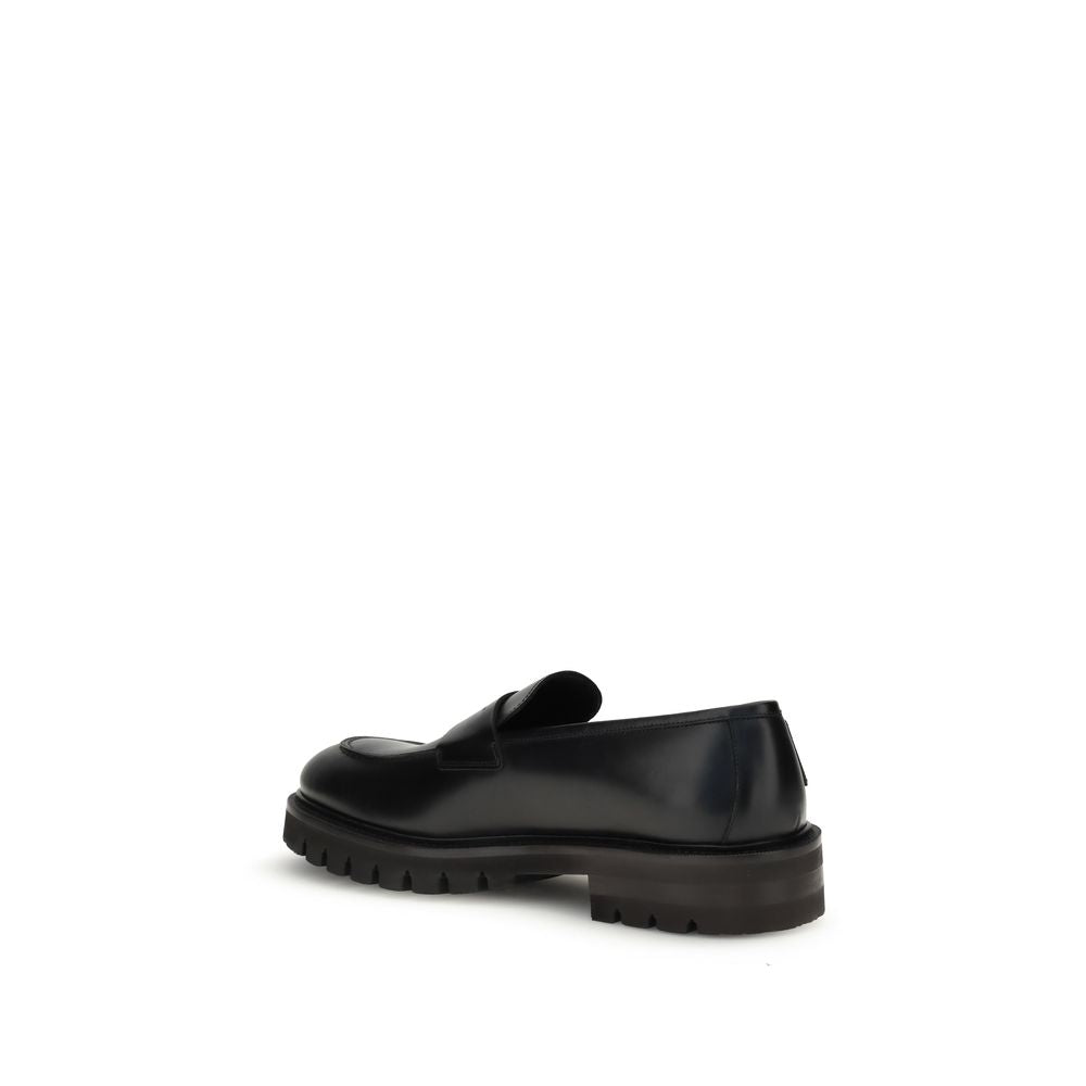 Ferragamo Black Rubber Slip-On Loafers - Zeiniez