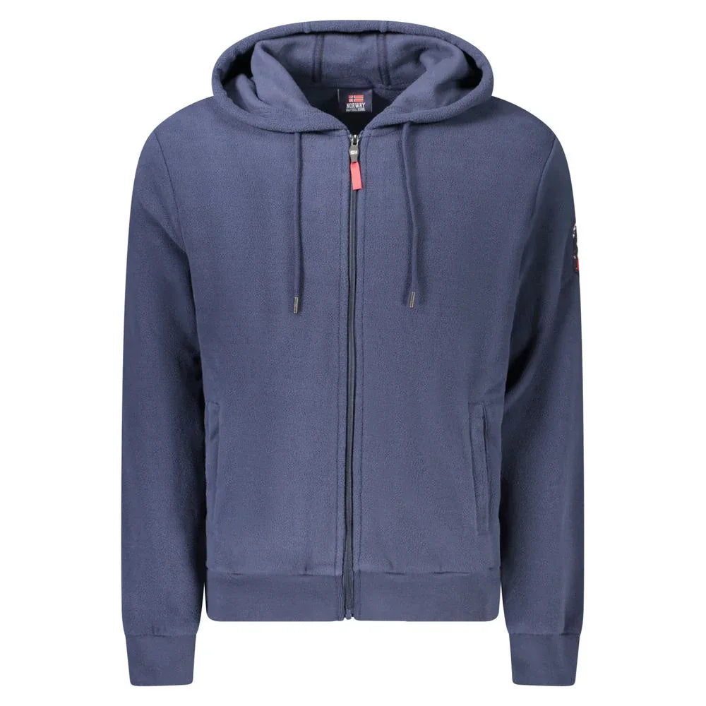 Norway 1963 Blue Polyester Men's Hooded Sweatshirt - Zeiniez
