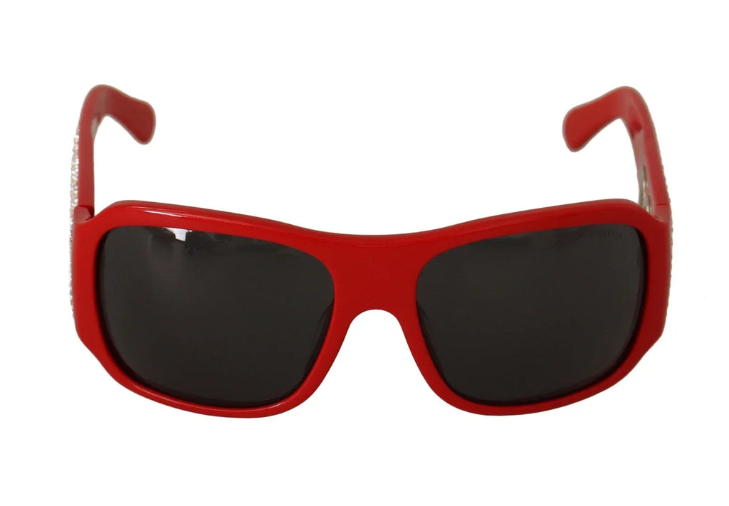 Dolce & Gabbana DG4027 Red Crystal Black Lens Shades Sunglasses - Zeiniez