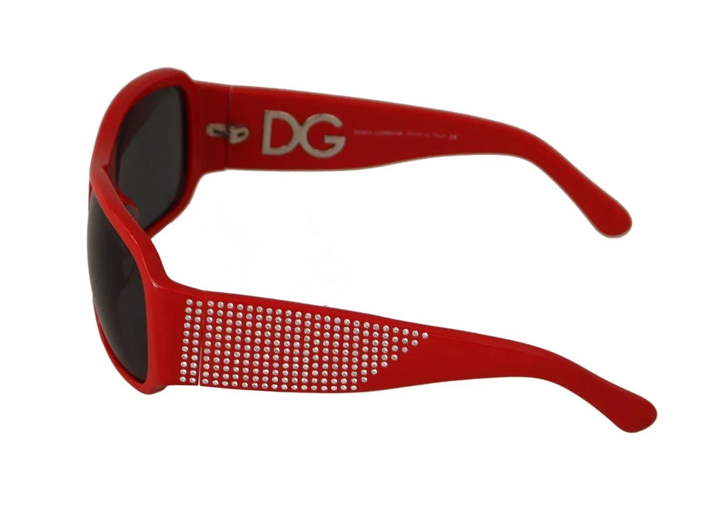 Dolce & Gabbana DG4027 Red Crystal Black Lens Shades Sunglasses - Zeiniez