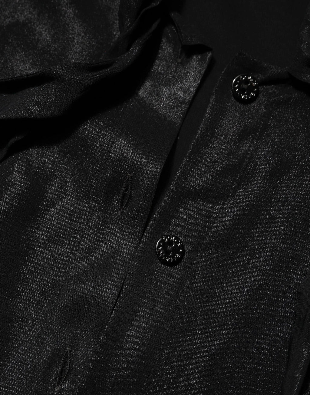 Dolce & Gabbana Black Viscose Long Sleeve Tie Neck Blouse Top - Zeiniez