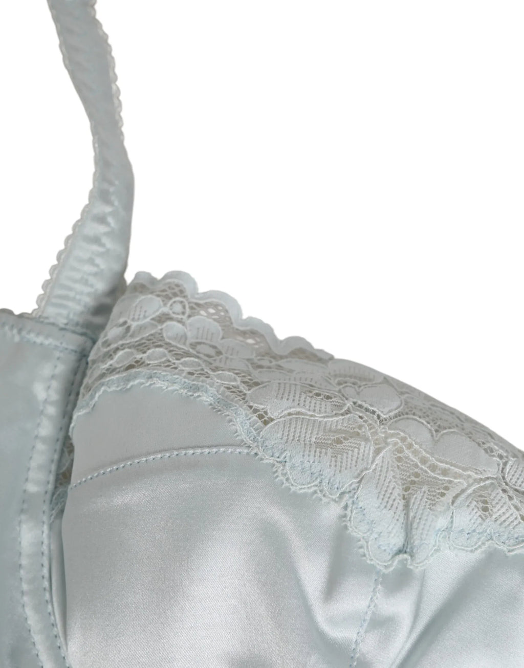 Dolce & Gabbana Light Blue Silk Semi-Padded Balconette Underwear - Zeiniez