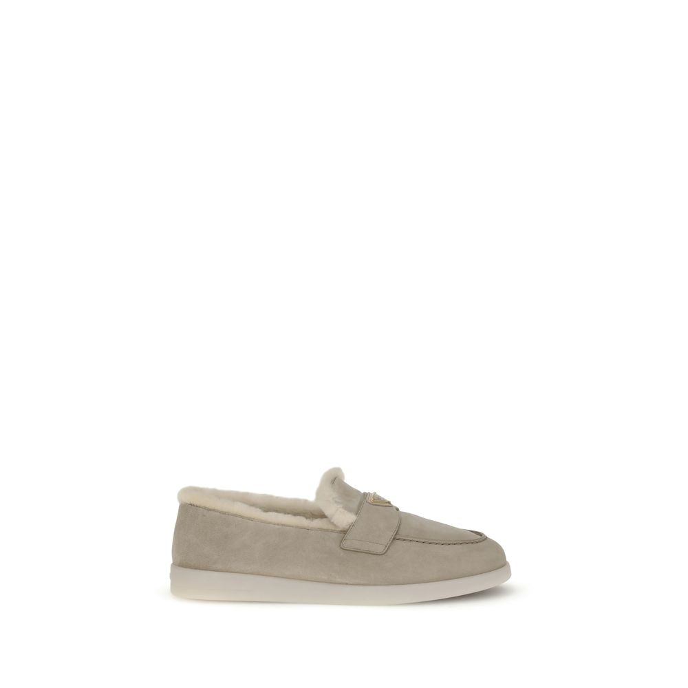 Prada Beige Rubber Slip-On Loafers - Zeiniez