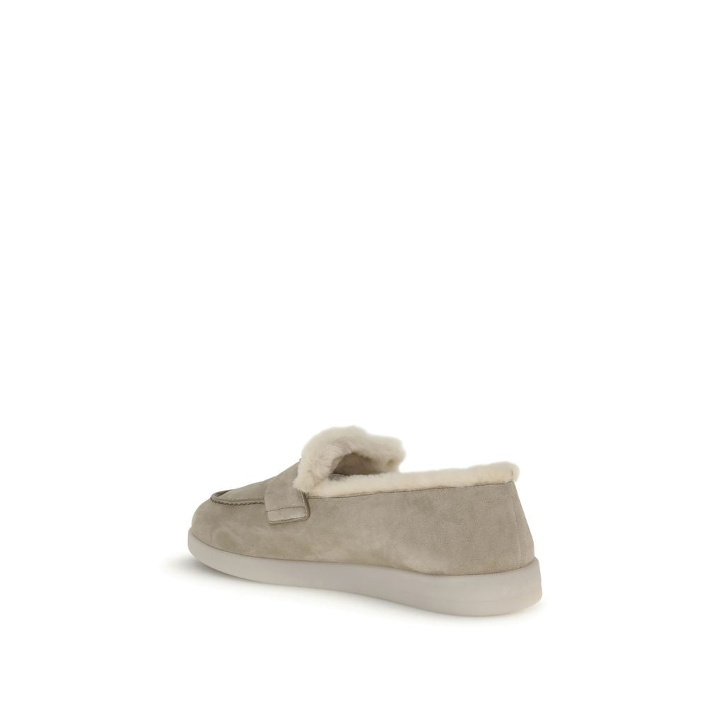 Prada Beige Rubber Slip-On Loafers - Zeiniez