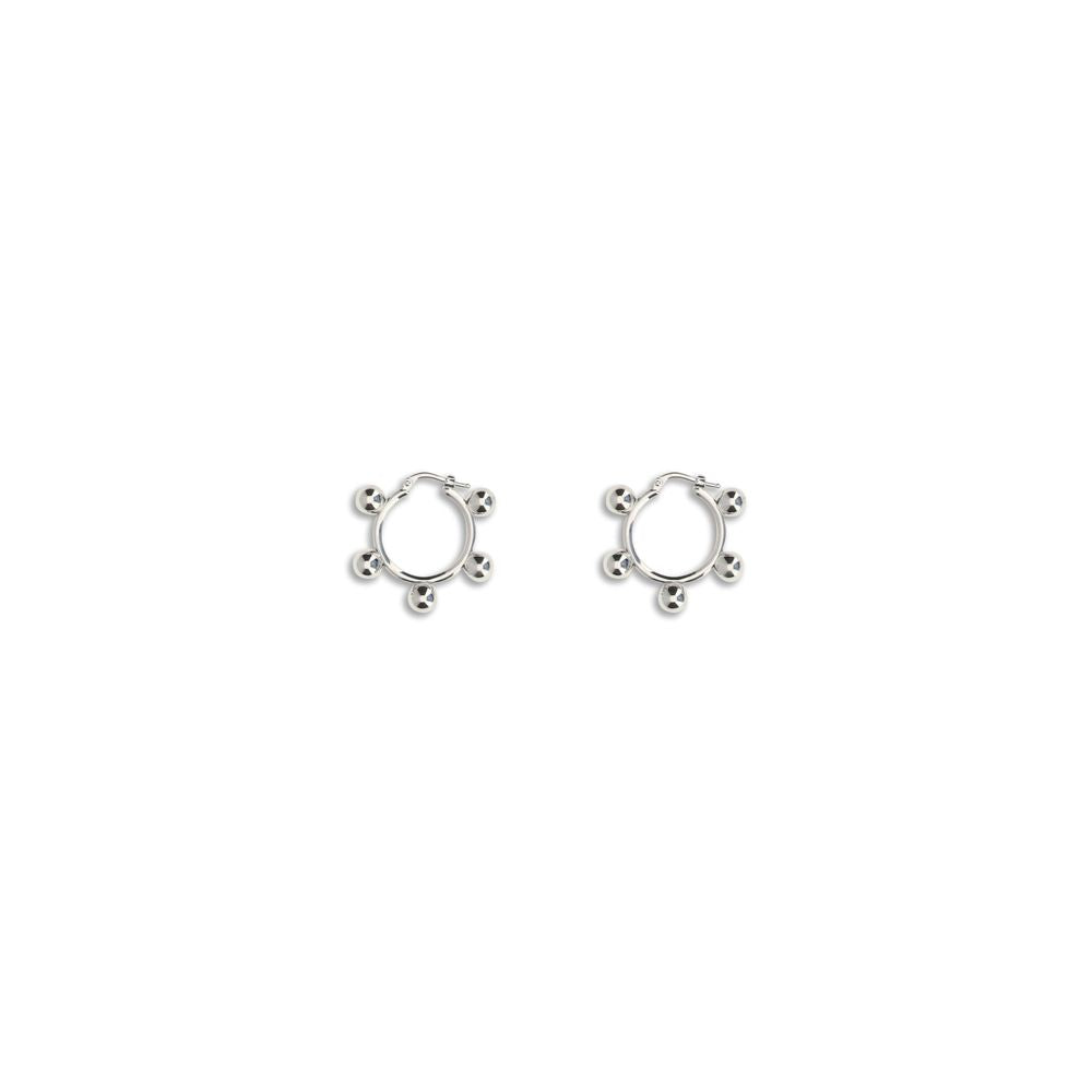 Jil Sander Silver Brass Earrings - Zeiniez