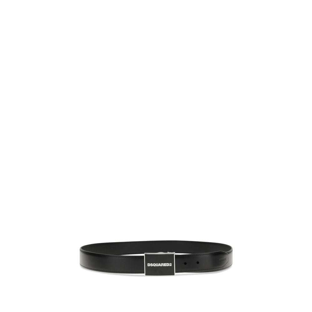 Dsquared² Black Calf Leather Bos Taurus Regular Belt Dsquared²