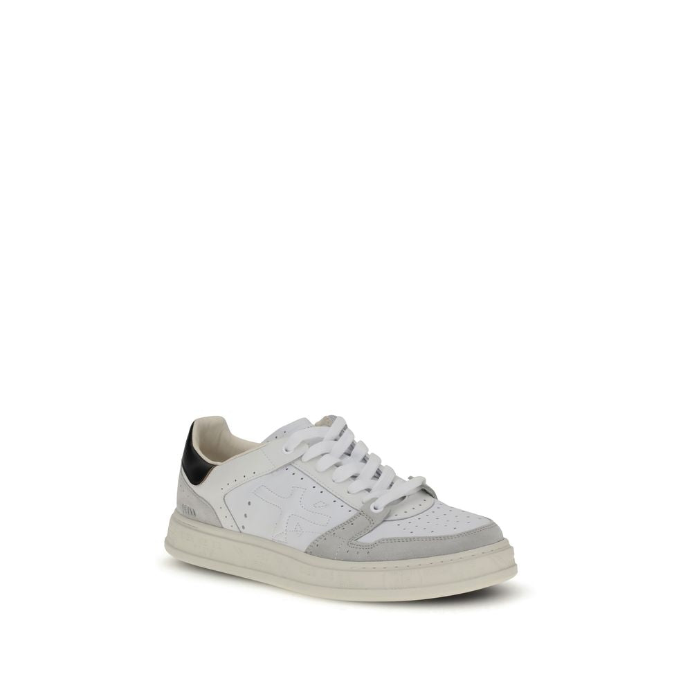 Premiata White Calf Leather Bos Taurus Low Top Sneakers Premiata