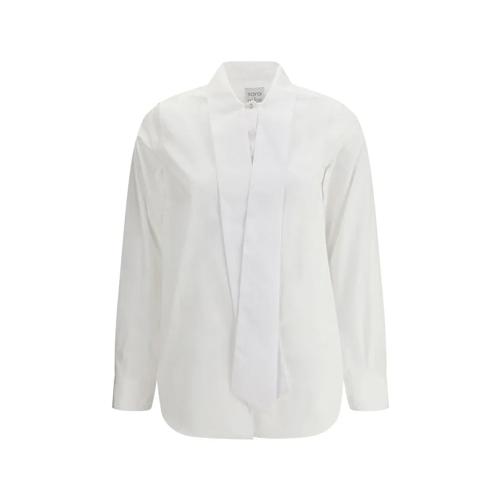Sara Roka White Cotton Dress Shirt - Zeiniez
