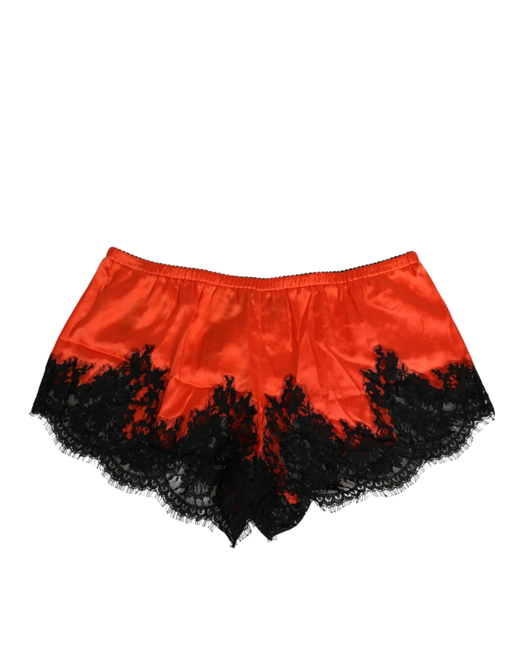 Dolce & Gabbana Red Silk Satin Lace Shorts Underwear - Zeiniez