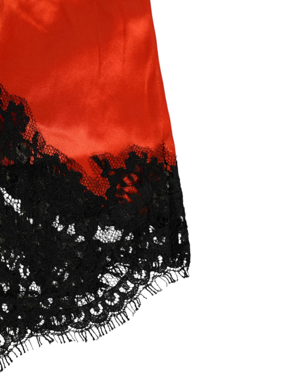 Dolce & Gabbana Red Silk Satin Lace Shorts Underwear - Zeiniez