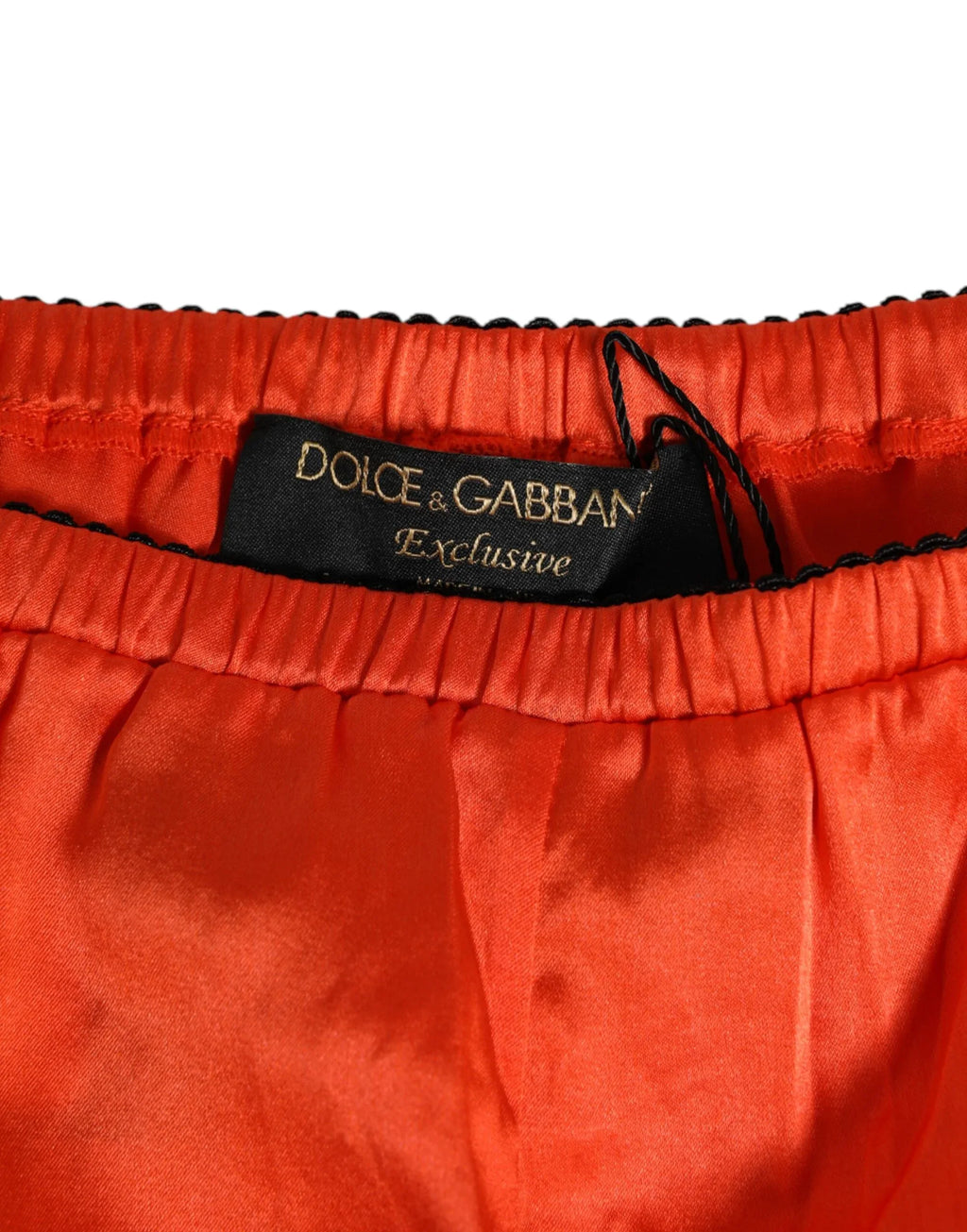 Dolce & Gabbana Red Silk Satin Lace Shorts Underwear - Zeiniez