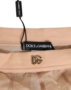 Dolce & Gabbana Beige Sheer Mesh High Waist Panty Underwear - Zeiniez