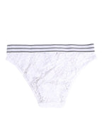 Dolce & Gabbana White Lace Slip Brief Logo Waistband Underwear - Zeiniez