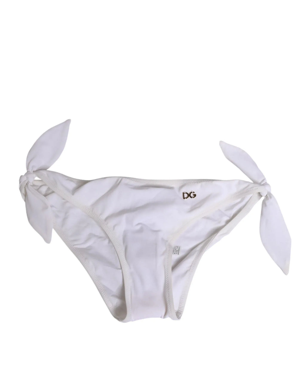 Dolce & Gabbana White Side Tie Logo Bikini Bottom Underwear - Zeiniez