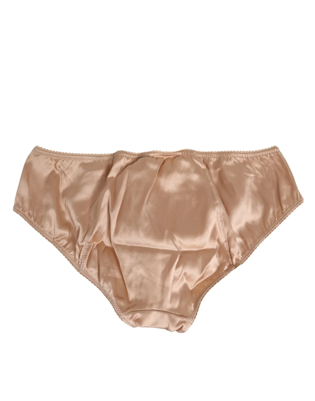Dolce & Gabbana Nude Beige Silk Satin Bow Lace Trim Underwear - Zeiniez