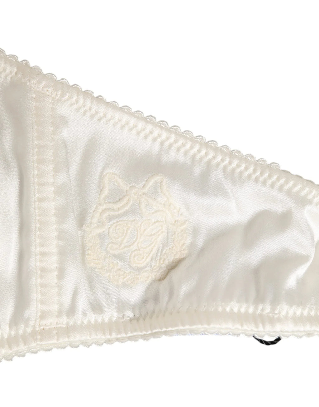 Dolce & Gabbana White Silk Satin Balconnet Lingerie Bra Underwear - Zeiniez