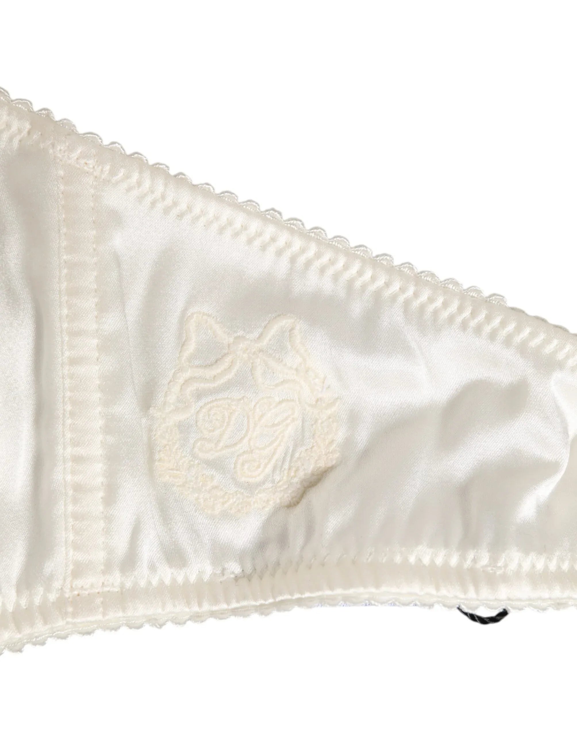 Dolce & Gabbana White Silk Satin Balconnet Lingerie Bra Underwear - Zeiniez