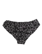 Dolce & Gabbana Black White Star Print Cotton Slip Panty Underwear - Zeiniez
