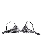 Dolce & Gabbana Black White Zebra Print Sheer Mesh Bralette Underwear - Zeiniez